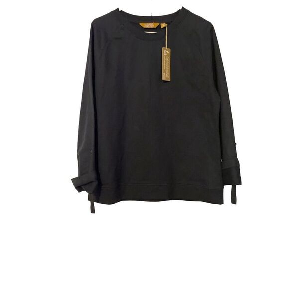 Women's Black Crew Neck Long‎ Sleeve  Sweatshirt M - Picture 8 of 13